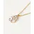 Sparkling Gold Plated Necklace Vanilla CO01-674-U (Chain, Pendant)