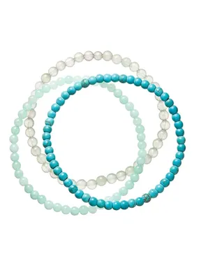 Charming Set of Mineral Stone Bracelets 43043.3 Turquoise