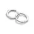 Minimalist silver hoop earrings with diamonds Huggies DE795