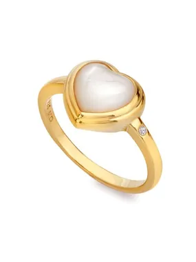 Jac Jossa Soul DR284 Diamond and Pearl Gold Plated Ring