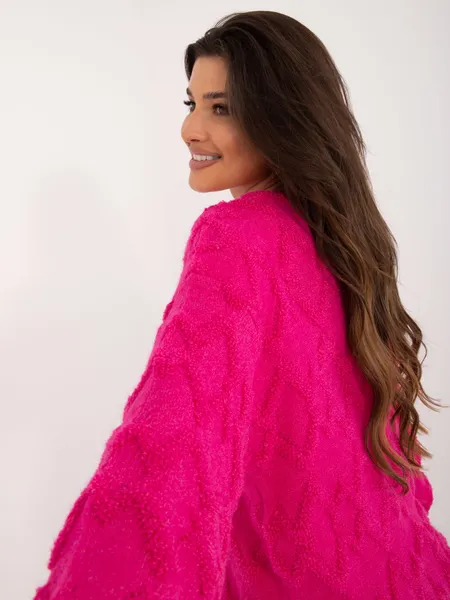 Women's fuchsia oversized sweater