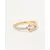 Unique gold-plated ring with clear zircons SISI Gold AN01-865