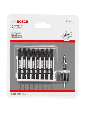 Pick and Click Impact Control double blade bit set, 9 pieces