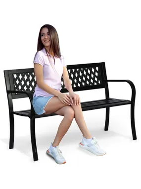 Garden bench with backrest 125 x 77 x 49 cm Sofotel Clover