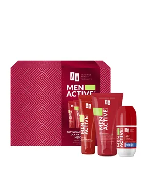 Men Active Care outdoor set face cream 50ml + exfoliating face wash gel 150ml + roll-on antiperspirant 50ml