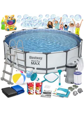 Garden frame pool 457 x 107 cm 18W1 Bestway 56488 + bubble machine free