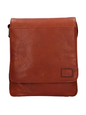 Men's leather crossbody bag 290603 COGNAC