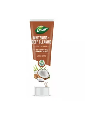 Whitening+ Deep Cleaning whitening toothpaste with coconut oil and 100ml baking soda