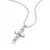 Timeless steel necklace with Crossed cross PEAGN0032402