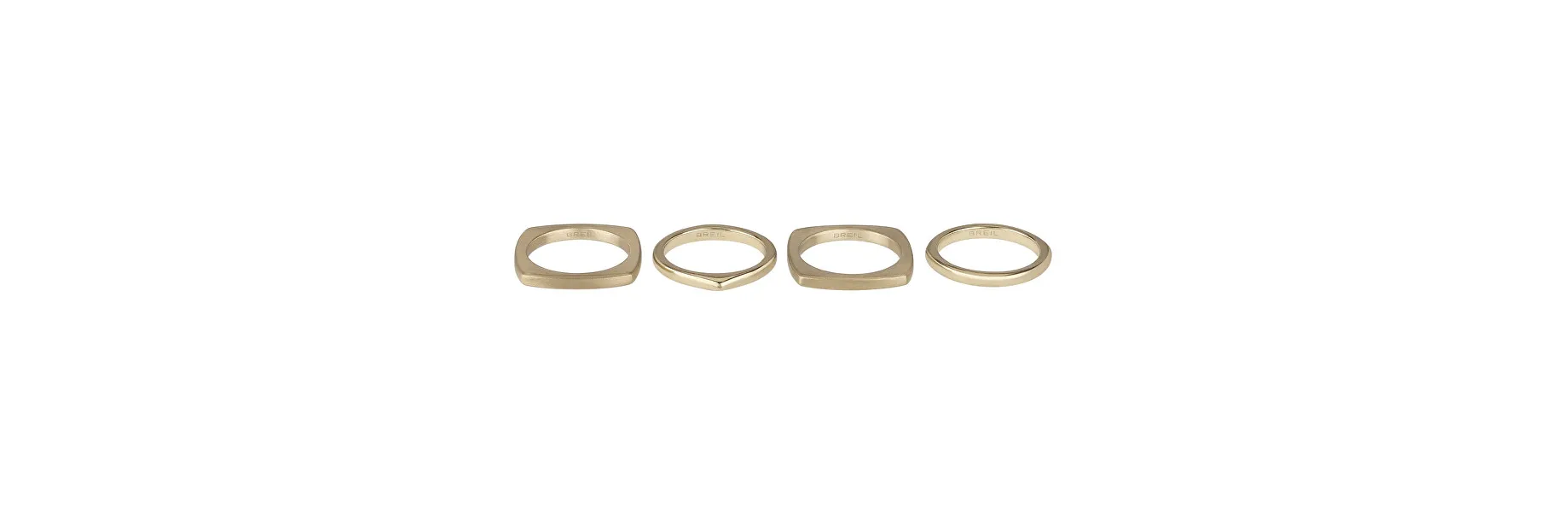 New Tetra TJ302 Modern Gold Plated Ring Set