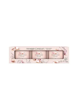Set of votive candles in Pink Sands glass 3 x 37 g