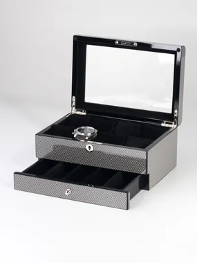 Rothenschild Watch Box RS-2268-8CA for 8 Watches carbon