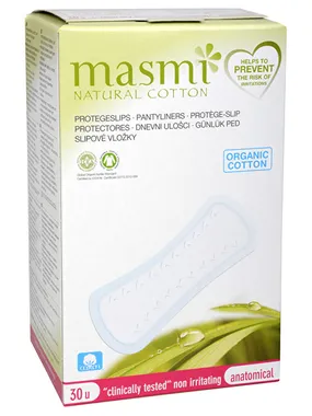 Anatomic panty liners in organic cotton MASM 30 pieces