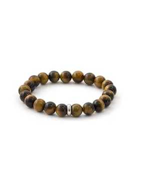 Tiger eye bead bracelet MINK110 / 17