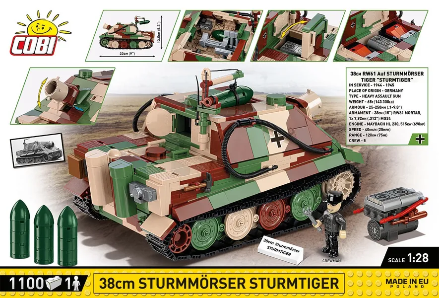 Blocks 38 cm Sturmmorser Sturmtiger
