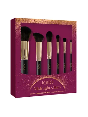 Midnight Glam makeup brushes set 6 pcs