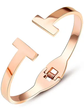 Luxury pink gold-plated bracelet for women