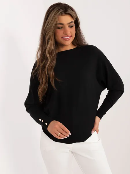 Women's black oversized sweater