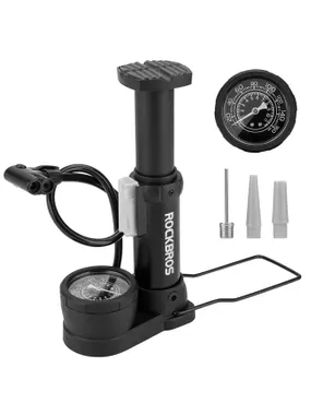 Rockbros 42610002001 Bicycle floor pump with pressure gauge Black
