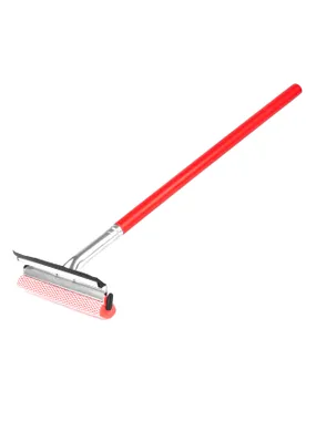 Glass washer for windows and mirrors + water squeegee on a wooden stick 60 cm amio-03857
