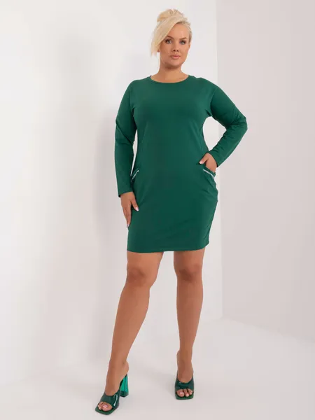 Women's dark green plus size tunic