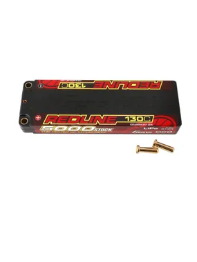 Gens ace Redline Series 5000mAh 7.4V 130C 2S1P HardCase 56# HV Lipo Battery