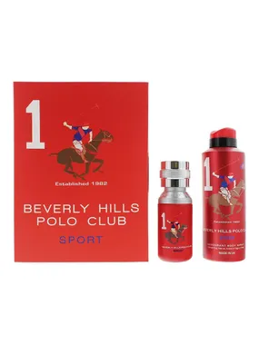 Gift Set Beverly Hills Polo Club: 1982 - Sport 1, Eau De Toilette, For Men, 50 ml + 1982 - Sport 1, Anti-Perspirant, Deodorant Spray, For Men, 175 ml