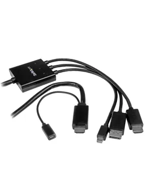 StarTech.com HDMI, DisplayPort vai Mini DisplayPort uz HDMI pārveidotāja kabelis — 2 m (6 ft.)