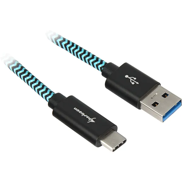 Cable USB A 3.2 male > USB-C male (Alu + Braid)