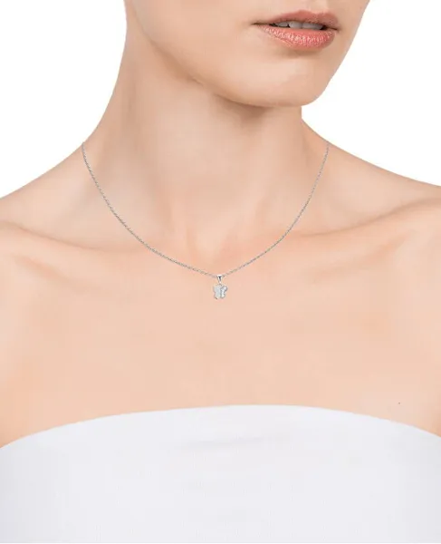 Gentle silver bow tie necklace Populars 5092C000-30