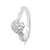 Elegant silver ring with zircons RI048W