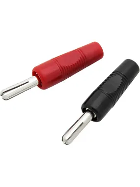 8437# Screw-on banana plug black+red 44mm