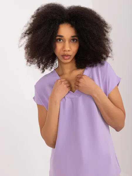 Women's light purple casual blouse
