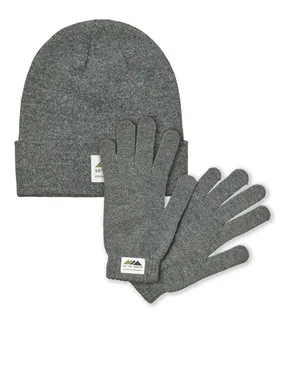 Men's set - hat and gloves JACHILL 12264107 Dark Gray Melange