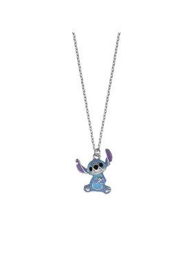 Popular Stitch Lilo & Stitch Silver Necklace CS00028SRHL-P-CS (Chain, Pendant)