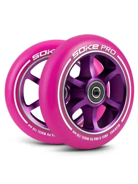 110 mm scooter wheels pink 2 pcs