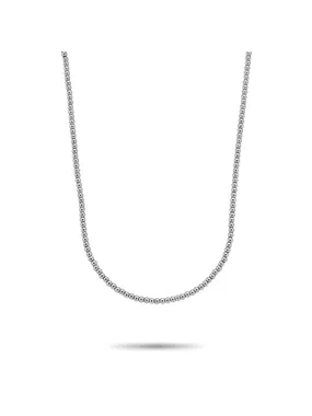 Silver Shine Women's Beaded Necklace RR-NL045-S-40