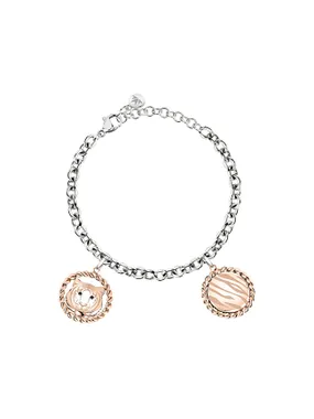 Steel bracelet with a tiger pendant Madagascar SATF06