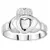 Women's silver Claddagh ring ZTR96391