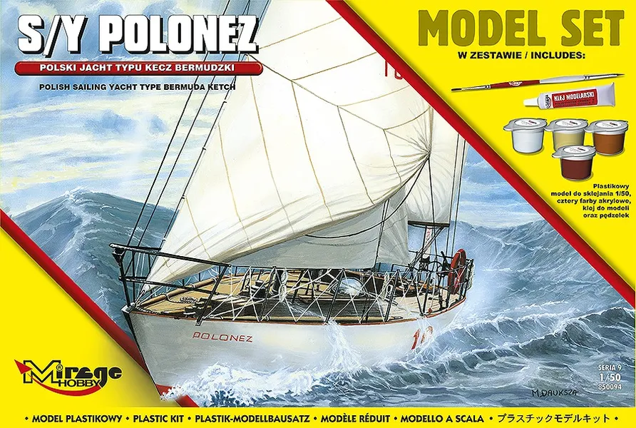 Plastic model Polish yacht Type Ketch Bermudzki 1/50