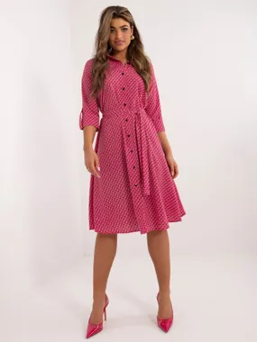 Women's fuchsia shirt dress