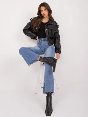 Women's black mid-season jacket