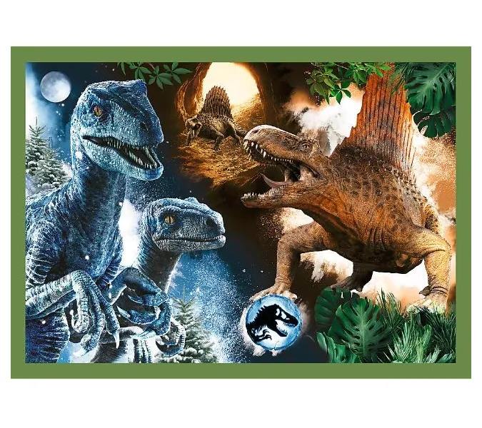 Puzzle 4w1 Groźne dinozaury Jurassic World