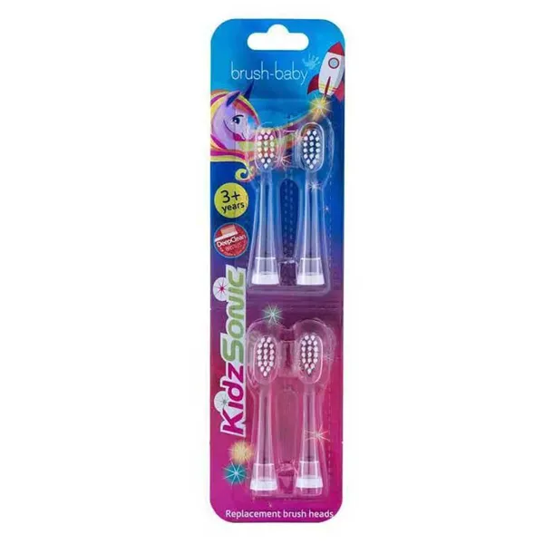 KidzSonic replacement sonic toothbrush heads 3-6 years 4pcs.