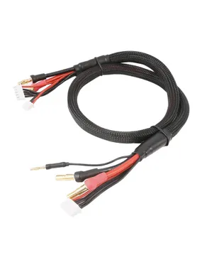 Gens Ace 2S/4S Charge Cable: 4mm & 5mm Bullet With 4.0mm Bullet Connector