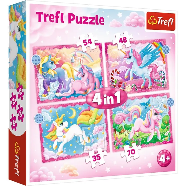 Puzzle 4w1 Unicorns and magic