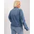 Women's blue plus size jacket