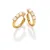 Beautiful gold-plated hoop earrings with diamonds and pearls Jac Jossa Soul DE727