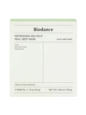 Refreshing Sea Kelp Real Deep Mask soothing mask in the 4x34g sheet