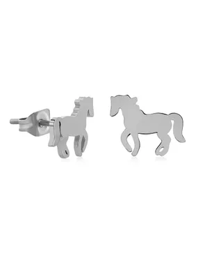 Decent steel earrings Horse